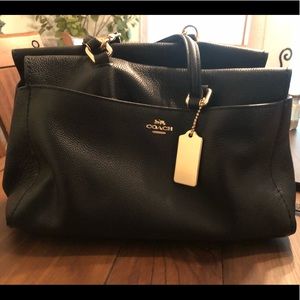 Textured black Coach purse